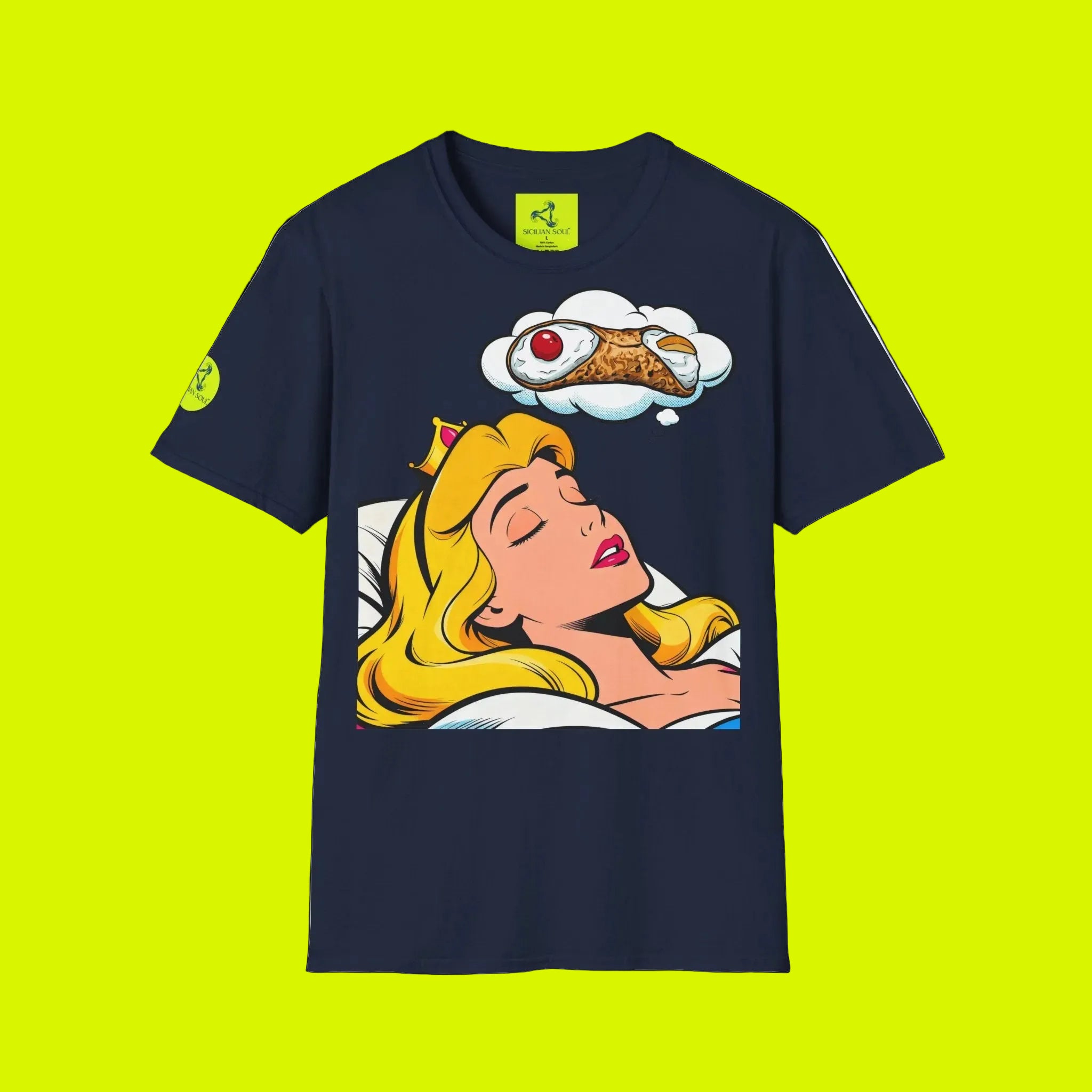 T-Shirt Pop-Art "La Principessa e il Cannolo"