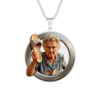Iconic Sterling Silver Photo Pendant Necklace