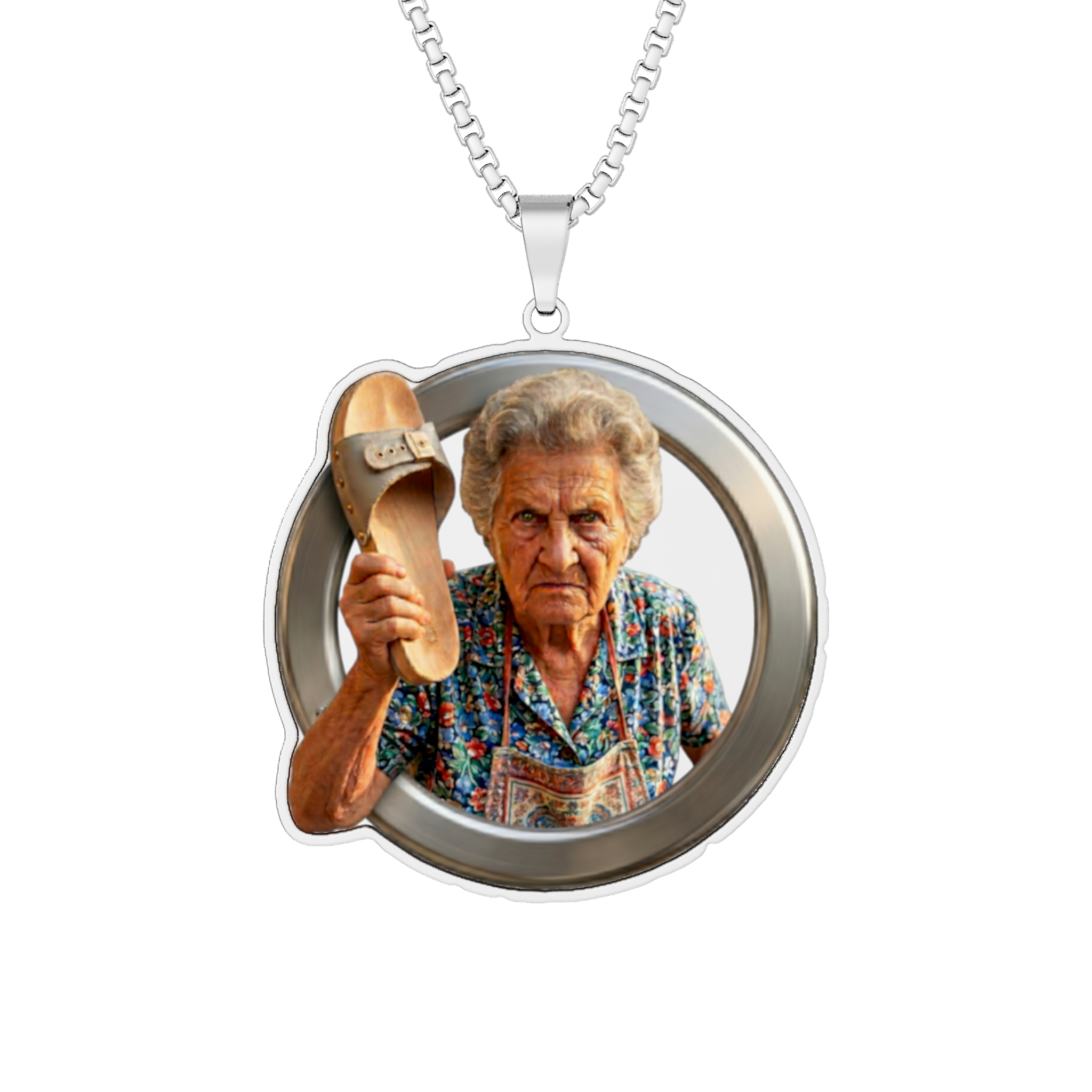 Iconic Sterling Silver Photo Pendant Necklace